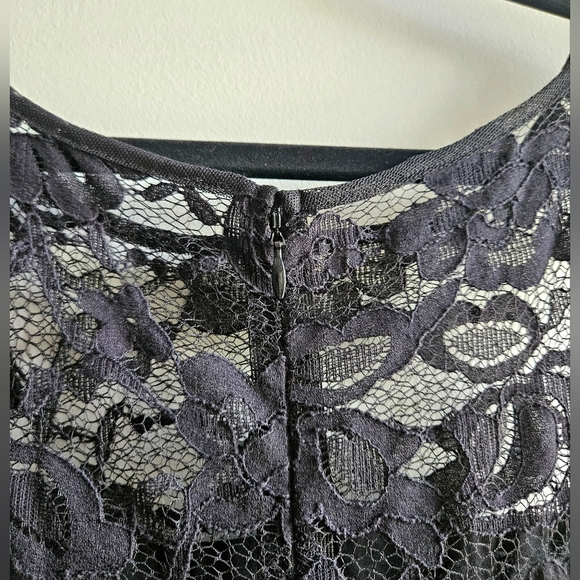 BB Dakota - Elegant Black Sleeveless Lace Overlay Dress - Size 8 - Picture 4 of 6